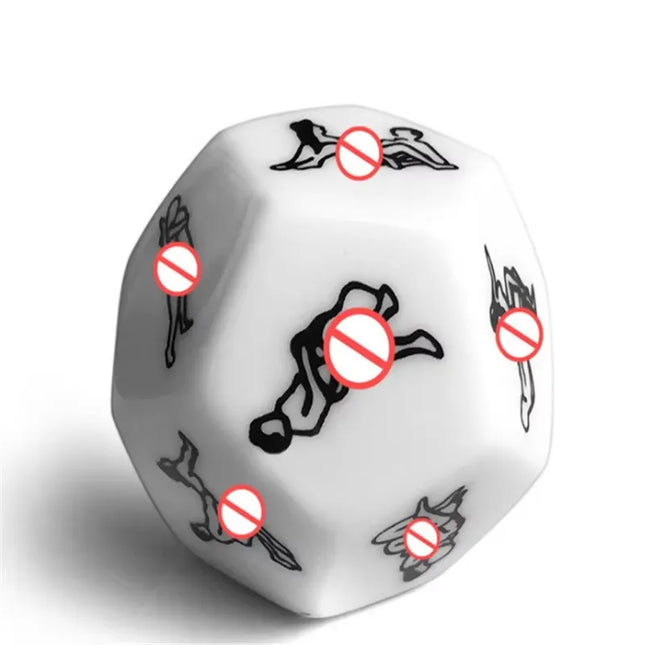 Romantic Party Sex Dice - 12-Position Adult Games for Couples & Gays, Humorous Erotic Craps Adult Products Sex Toy