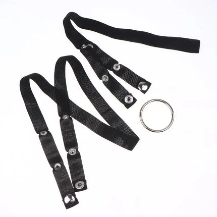 Adjustable Elastic Belt Male Chastity Cage with Scrotum Ring Adult Sex Toy Penis Ring Cage Underwear Rope Auxiliary Belt Device