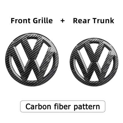 2pcs Emblem Front Grille Rear Trunk Sticker Badge Decals For VW Polo Golf MK6 MK7 MK8 Passat B6 B7 B8 Tiguan CC T-ROC Arteon