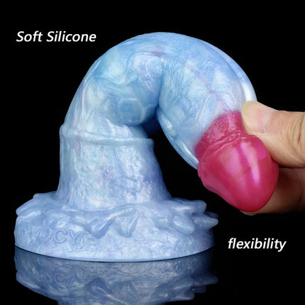 YESBUY Monster Animal Penis S/L/M Ice Dragon Dildo With Suction Cup Butt Plug Anal Vaginal Massager For Men Women Adults Sex Toy