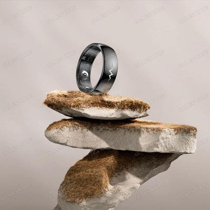 AI ECG Detection Smart Ring Blood Pressure,Heart Rate,Body Temperature Monitor,Waterproof Multiple Sport Track Men Women Rings