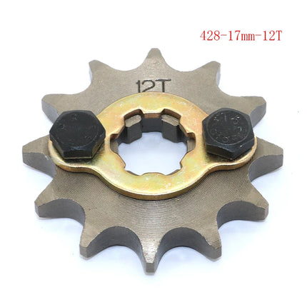 Front Engine 428# 10T 11T 12T 13T 14T 15T 16T 17T 18T 19T Teeth 17mm 20mm Chain Sprocket With Retainer Plate Locker