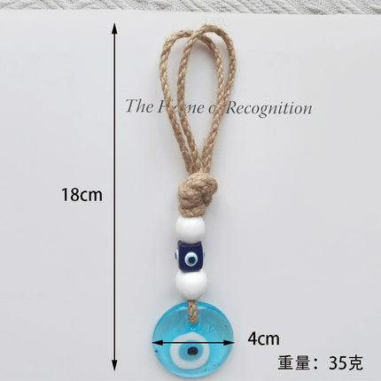 Evil Eye Wall Hanging Nazar House Protection Macrame Decor Rearview Mirror Pendant Lucky Eye Glass Evil Eye Gifts Turkish Eyes