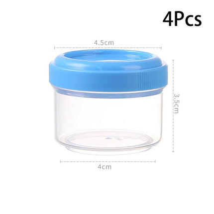 4Pcs 35ml Salad Dressing Containers To Go Plastic Twist Top Sauce Condiment Container With Lid Lunch Box Accessories