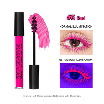 Color Mascara Thick Curl Waterproof Natural Eyelash Long Lasting Blue White Green Pink Luminousk Eye Makeup Korean Cosmetics