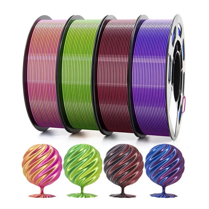 Dual-color PLA Silk 200g 3D Printing Materials 1.75mm Upgrade Eco-Friendly 3D Printer Filament FDM Non-Toxic Vacuum Packaging