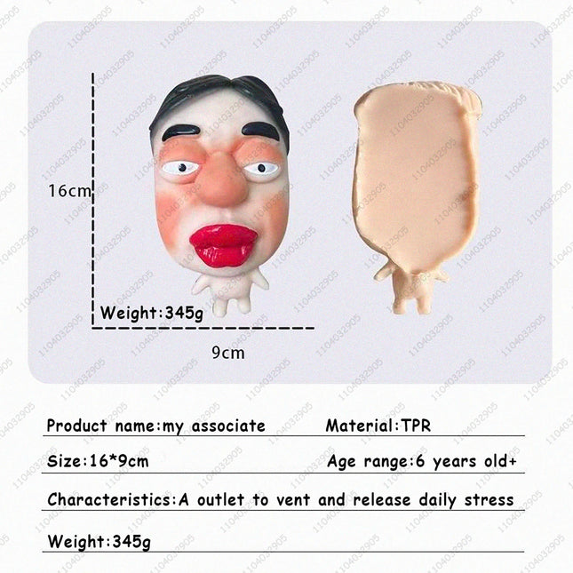 Funny Pimple Popper Squishy Toy Fast Rebound Squeeze Face Model Stress Relief Fidget Toys for Adults & Kids Funny Gag Prank Gift