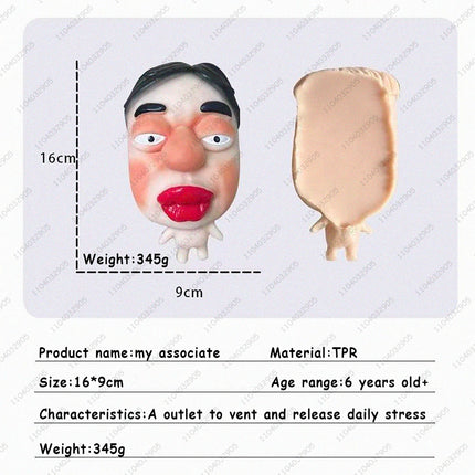 Funny Pimple Popper Squishy Toy Fast Rebound Squeeze Face Model Stress Relief Fidget Toys for Adults & Kids Funny Gag Prank Gift