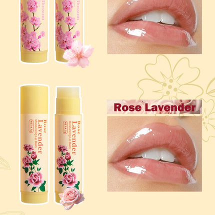 5PCS Deep Moisturizing Lip Balm Set Floral Fragrance Nourishing Lip Mask Lip Care to Reduce Lip Lines & Plump Lips