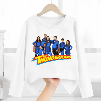 The Thundermans TV Shows Print Kids T-Shirt Funny Children Clothes Autumn Baby Boys Girls Casual O-Neck Long Sleeve T-shirt