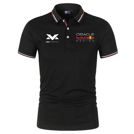 Red Bull 1 Driver Logo Racing Team Men Polo Shirt Summer Short Sleeve Male Polos T-shirt 2025 New Casual Men's Clothes Tops
