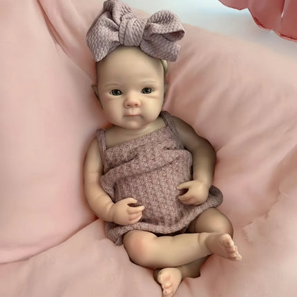 13Inch Waterproof Bettie Reborn Silicone Girl Doll With 2 Sets Outfits Handmade Paint Skin Soft Touch Silicone Girl Doll