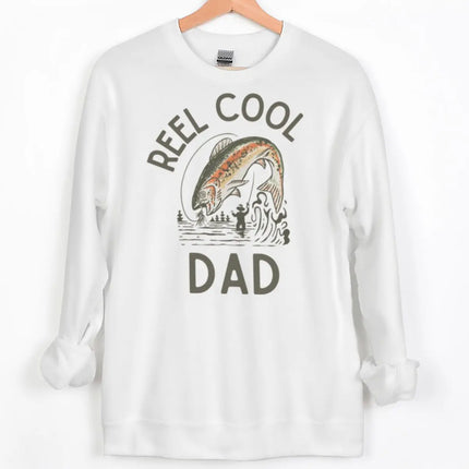 Reel Cool Dad/Mom Vintage Style Sweatshirt Men Women Fishing Lover Gifts Y2K Hoodies Long Sleeve Couple Matching Sweatshirts