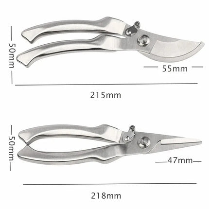 All Stainless Steel Professional Gardening Pruning Shears, Suitable for Pruning Tree Branches, Picking Fruits, and Greening Main