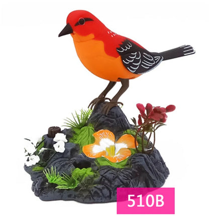 Sound Voice Control Electric Bird Pet Toy Electric Simulation Induction Bird Cage Birdcage Kids Toy Gift Garden Ornaments