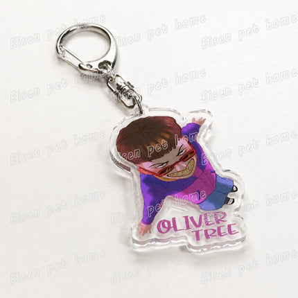 Singer Oliver Tree Keychain for Accessories Bag Charm Ugly Is Beautiful Boy Music Key Chain Ring Jewelry Friends Gifts