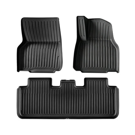 LUCKEASY For Tesla Model Y Rear Seat Backrest Protective Pad Trunk Mat Anti-Kick Pad Car Interior Accessories 2021-2024