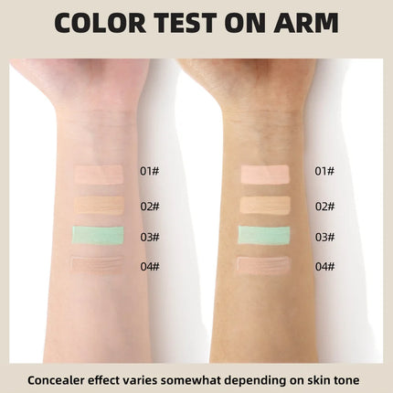 QIBEST Makeup Concealer Hydrating Lightweight Waterproof Permanent Dark Circles and Acne Mark Covering and BrighTening Concealer