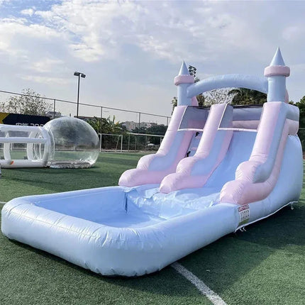 Commercial Grade Inflatable Water Slide with Splash Pool giant Bouncy Castle for Adults Kids for Backyard, Outdoor Slide Park