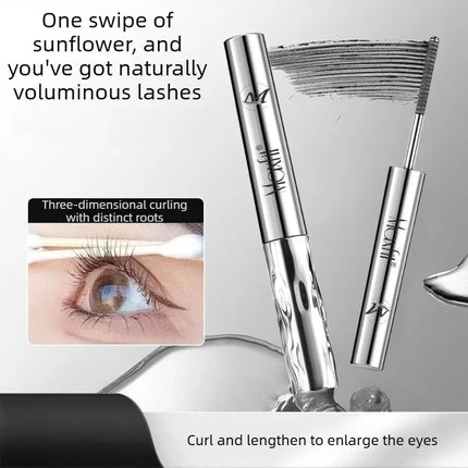 Waterproof Spiral Brush Head Mascara - Steel Tube Long-lasting Easy To Apply - Suitable for Beginners Party Makeup Mascara