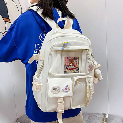 Fashion Girls Backpack New Large Capacity Korean Style Women Backpacks Cute Student School Backpack Versatile Women's Bag