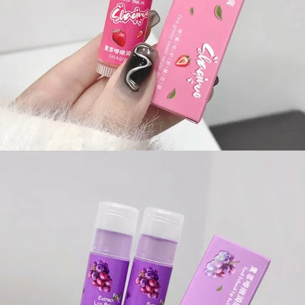 Jelly Fruit Lip Balm Plant Extract Moisturizing & Nourishing Lip Pomade Lasting Hydrating Lip Gloss Care Juicy Peach Lipsticks