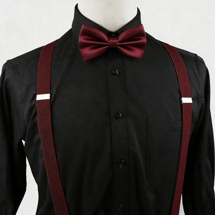 Hot Sale Suspenders Bowtie Sets Mens Women Boys Party Wedding Y-Back Shirt Braces Butterfly Belt Bow Tie Suit Accessories Gift