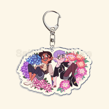 The Owl House Keychain Luz Noceda King Eda Hooty Acrylic Key Chain Pendant Key Ring Keychains for Bag Pendant Aaccessories Gift