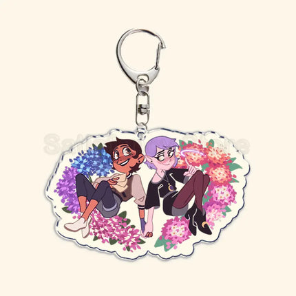 The Owl House Keychain Luz Noceda King Eda Hooty Acrylic Key Chain Pendant Key Ring Keychains for Bag Pendant Aaccessories Gift