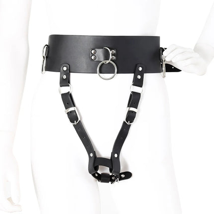 Leather Strap on Bdsm Bondage AV Vibrator Magic Wand Holder Belt Attachment Accessory fits Hitachi