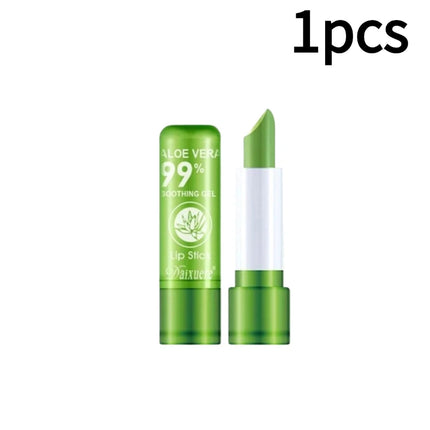1-10pcs Moisturizing Aloe Vera Lipstick Temperature Color Changing Lip Balm Lasting Nourishing Lip Care Anti-drying Lip Balm