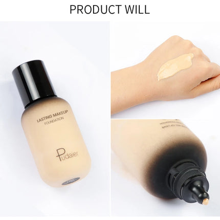 Wheat Color Liquid Foundation European And American Makeup Base Tanning Yellow Black Skin Waterproof White Foundation Cosplay