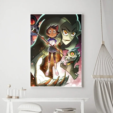 Cartoon The O-Owl House Poster Vintage Poster Prints Art Home Canvas Painting Bathroom Kitchen Bar Accessories Wall Sticker