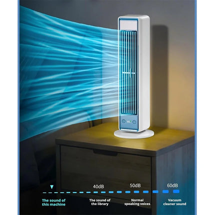 Multi-Dimensional Tower Fan Silent Portable Air Conditioner Office Home Air Cooler Strong Wind Cooling Leafless Air Fan