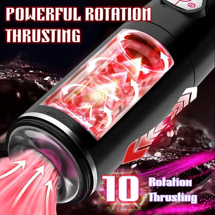 New Automatic 4 IN 1 Telescopic Sucking Licking Male Masturbator Vacuum Penis Pump Vagina Masturbation Adults Sex Toy for Men