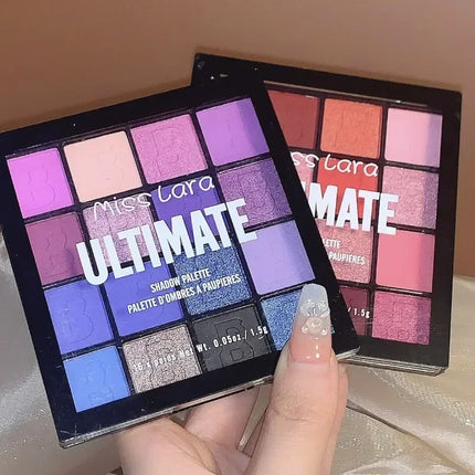 Miss Lara Eyeshadow Palette Matte Glitter Pearlescent Powder Delicate Longlasting Shimmer Waterproof Sweatproof For Eyes Makeup