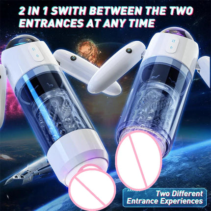 Automatic Male Masturbator 4 Thrusting 7 Rotation Modes 7 Color Ambient Lighting Pocket Pussy Male Stroker Adult Sex Toy for Men