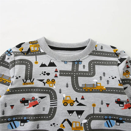 Jumping Meters 2-7T New Design Cotton Boys Sweatshirts Children's Sport Shirts Long Sleeve Kids Autumn Spring Clothes