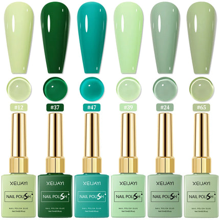 Gel Polish Nail Art Spring/Summer New Collection Avocado Green Nail Polish Manicure Products Uv Permanent Seedling Varnish
