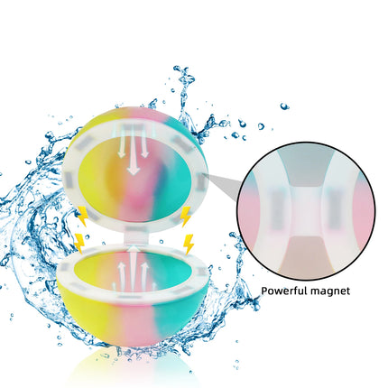 6.8CM color magnetic silicone water ball, reusable water ball, self sealing and quick filling water ball toy