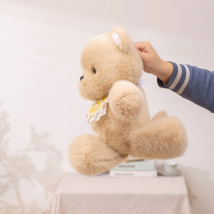 Funny Running Bear Plush Toys Cartoon Rabbit 40cm Stuffed Animal with Bib Stuffed Accompany Doll Kids