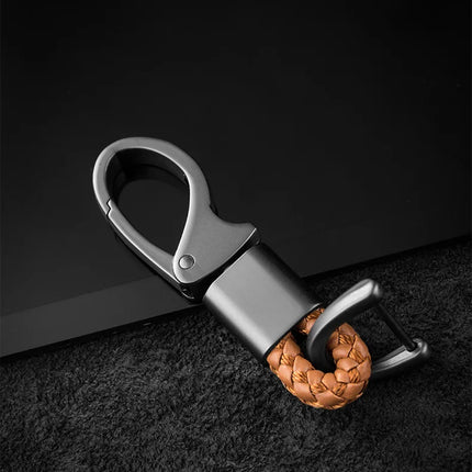 Creative Braided Rope Metal Keychain Durable Key Ring Pendant for Men Personalized Auto Car Key Holder Accessory