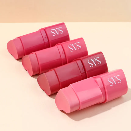 USHAS 3-in-1 Color Contouring Blush Stick Blush Contouring Natural Makeup Waterproof Long-lasting Lipstick