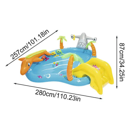New Water Slide Children Fun Lawn Water Slides Iatables Pools Ring Tosses Game For Kids Summer Slide Set Backyard Outdoor Toys
