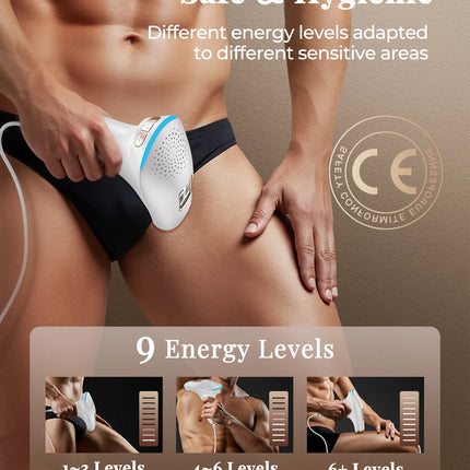 Haarlosy IPL Devices Hair Removal Laser Painless Hair Removal Device with HR/SC/RA, 9 Levels, 999,900 Flashes at Home for Women