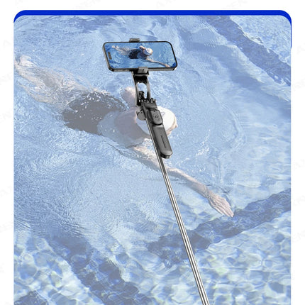 F16 Selfie Stick Tripod with 1708mm Long 8-Section Pole, Bluetooth Remote, 360° Rotation, 1/4 Interface, for Phone Camera Vlog