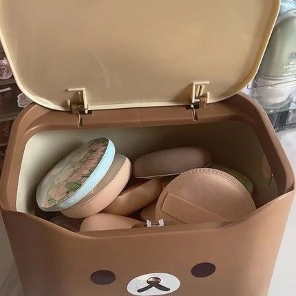 Cartoon Rilakkuma Storage Basket Garbage Desktop Storage Box Desktop Organizing Box Desktop Cartoon Organizing Box Cute Gifts
