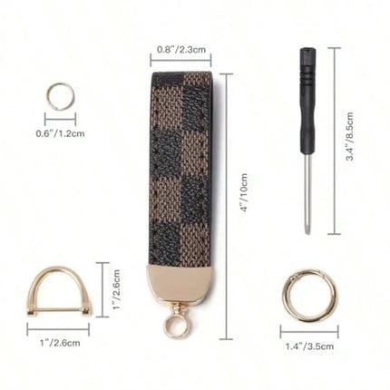 Durable Fabric Keychain With D Ring And Split Ring For Car Home Keys