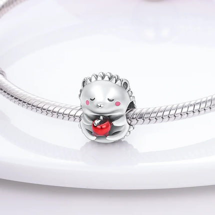 Animal Series 925 Sterling Silver Horse Squirrel Elephant Llama Snake Fox Charm fit Bangle Bracelet Original Silver Jewelry