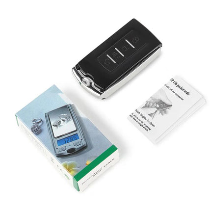 Car Key Shape High Precision Digital Jewelry Scale with LCD Display Electronic Gram Pocket Scale with Battery, 0.01g, 200g/100g
